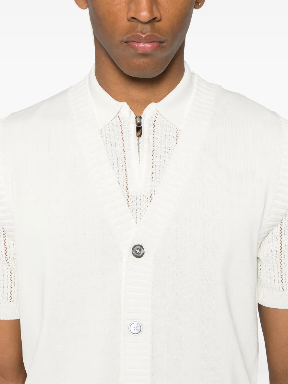 Eleventy Wollen vest Beige