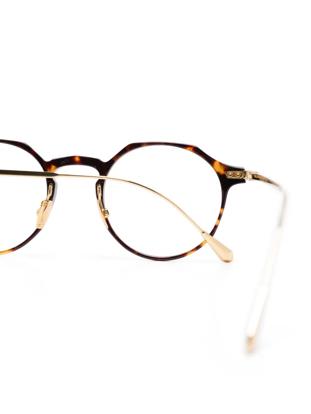 Shop Cutler And Gross Pantos-frame Glasses In Brown