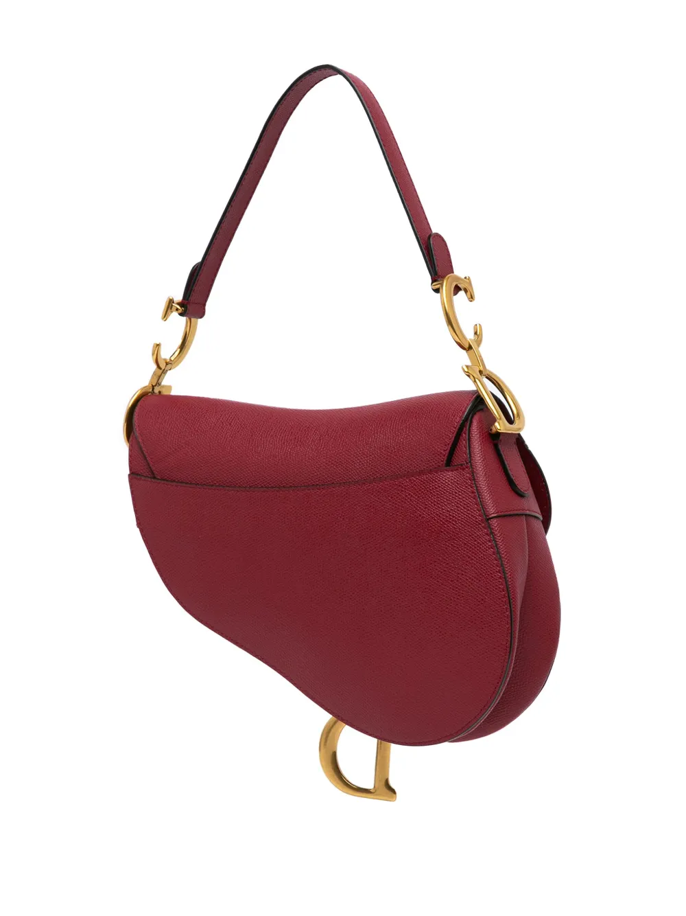 Christian Dior Pre-Owned 2019 Grained Calfskin Saddle Bag shoulder bag - Rood