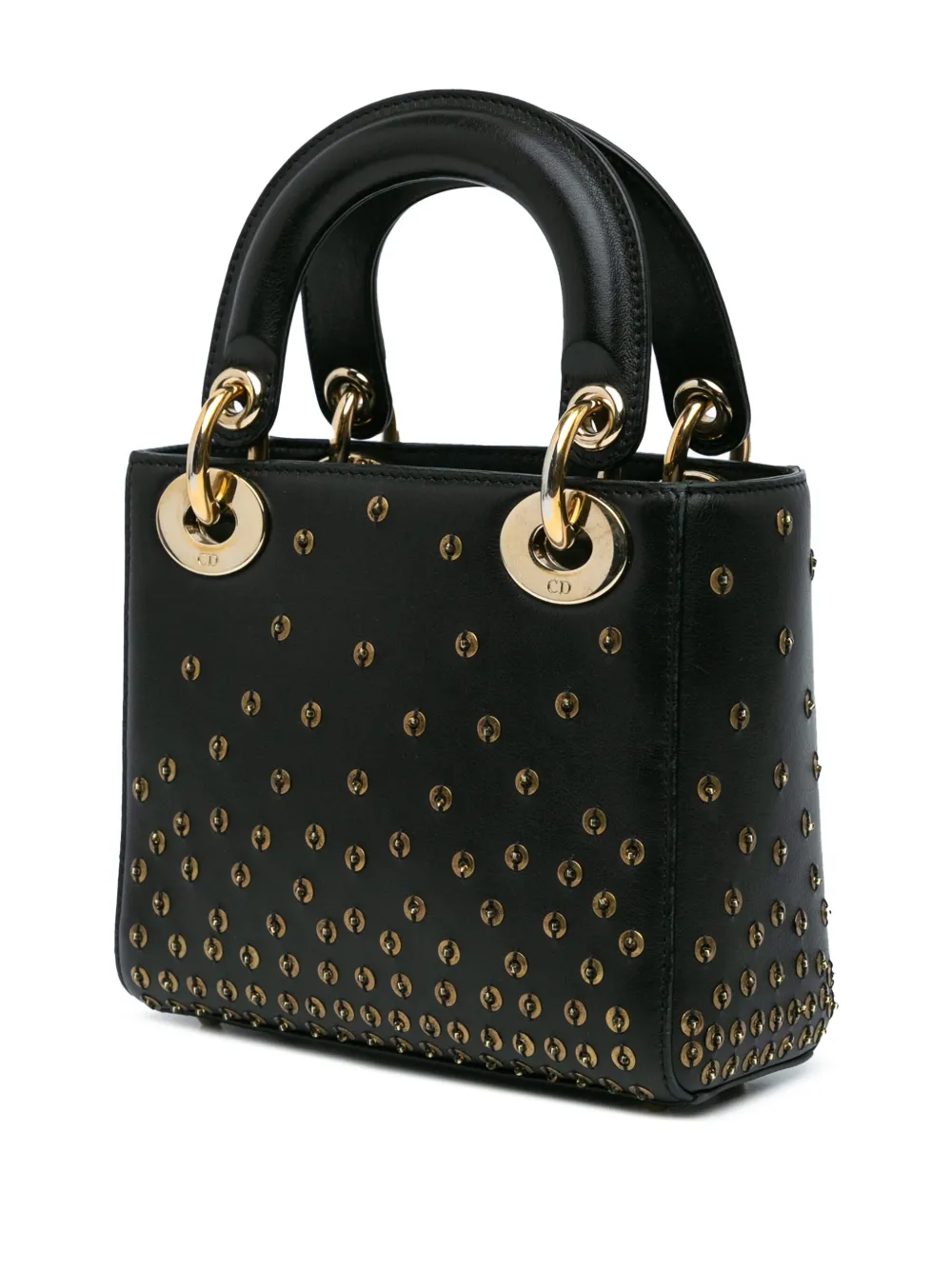 Christian Dior Pre-Owned 2018 Mini Calfskin Embellished Lady Dior satchel | Pre-Owned | Image 2