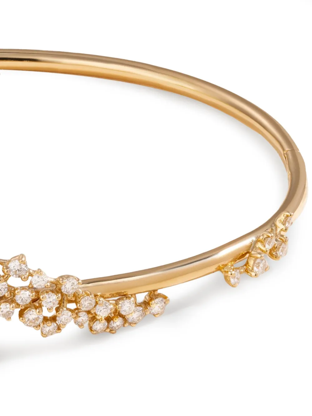Ananya 18K yellow gold Scatter Floating diamonds bangle | Image 2