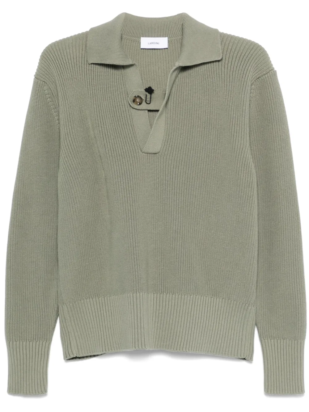 Lardini brooch-detail sweater | Green | Image 1