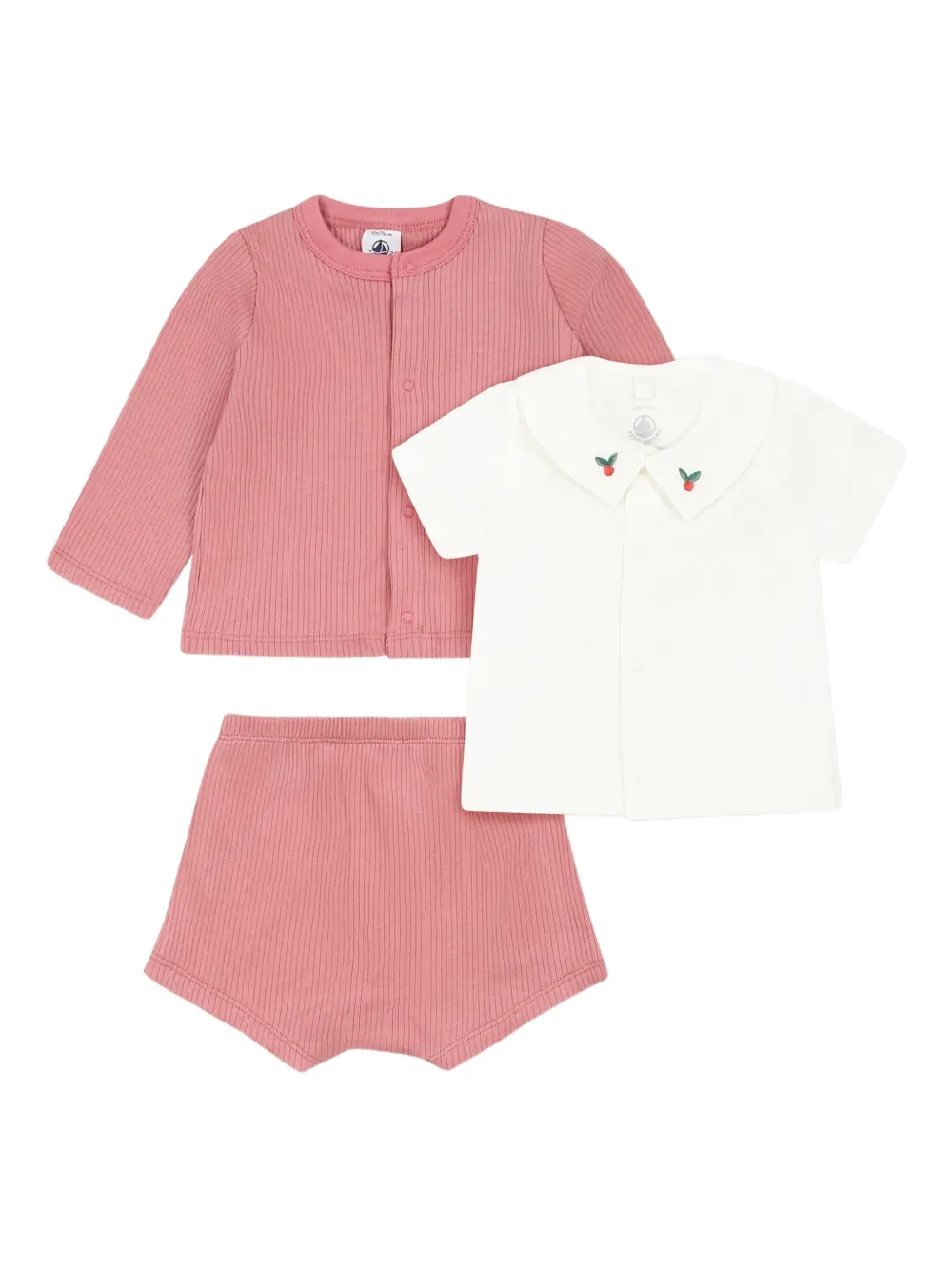 Petit Bateau Conjunto com short em algodão orgânico | Rosa | Image 1