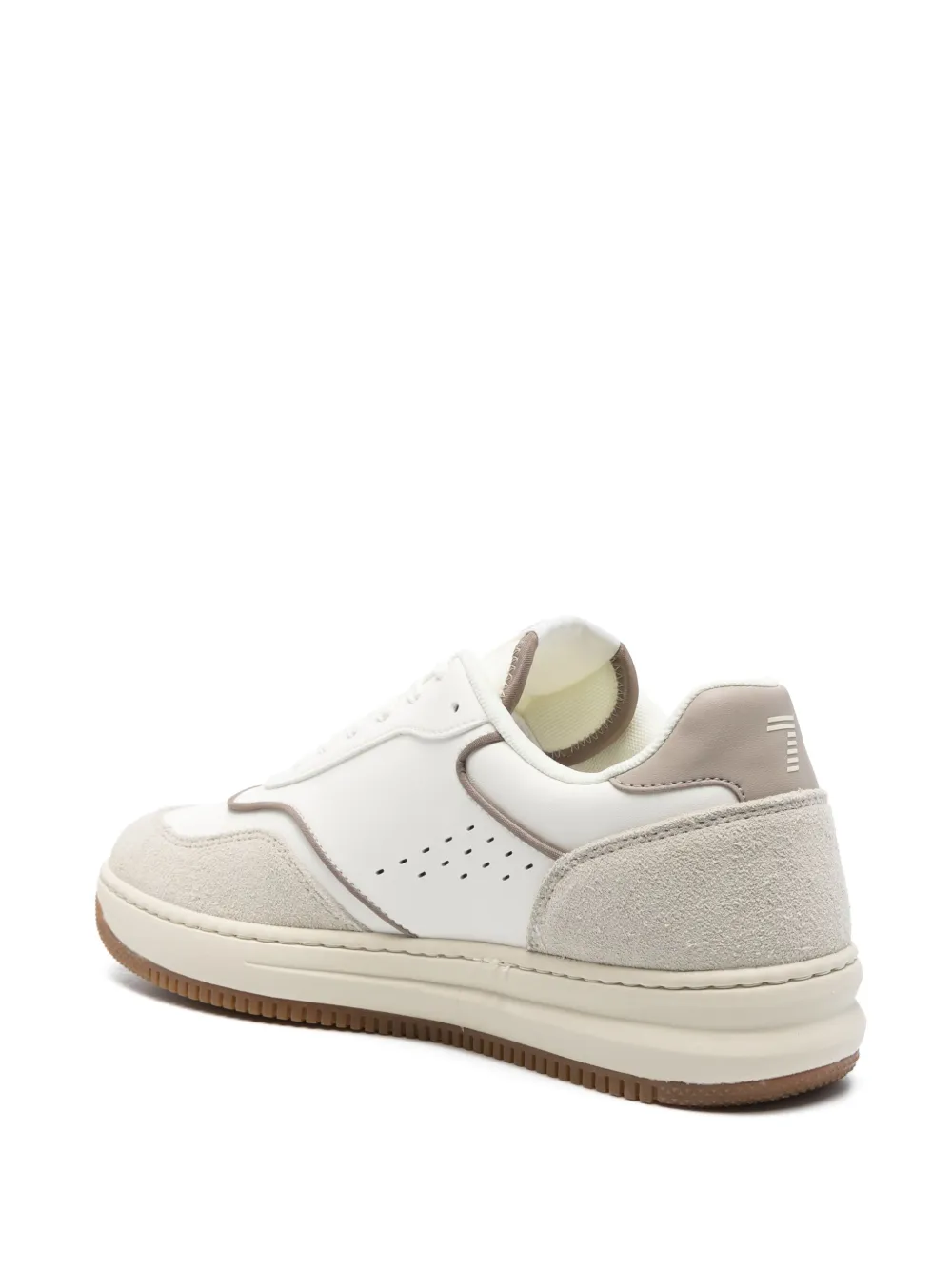 Ea7 Emporio Armani leather sneakers Neutrals