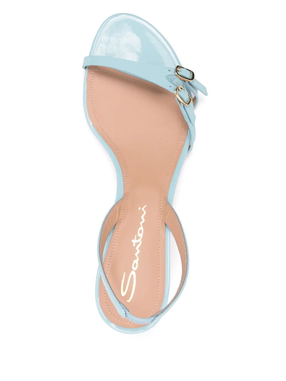 Santoni 50mm leather sandals Blue