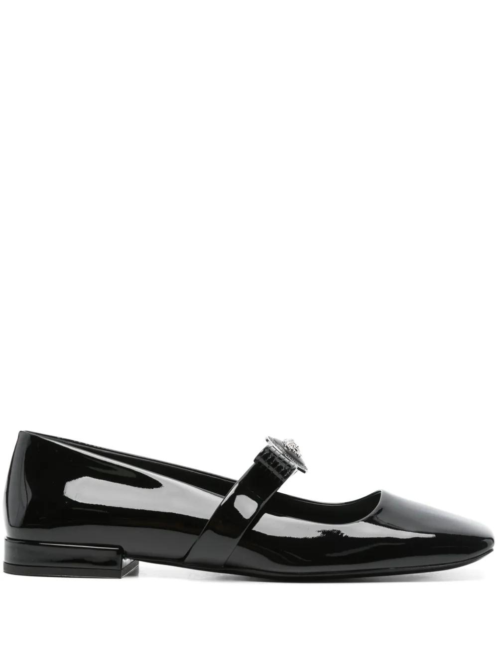 Versace Gianni Ribbon ballet flats Black