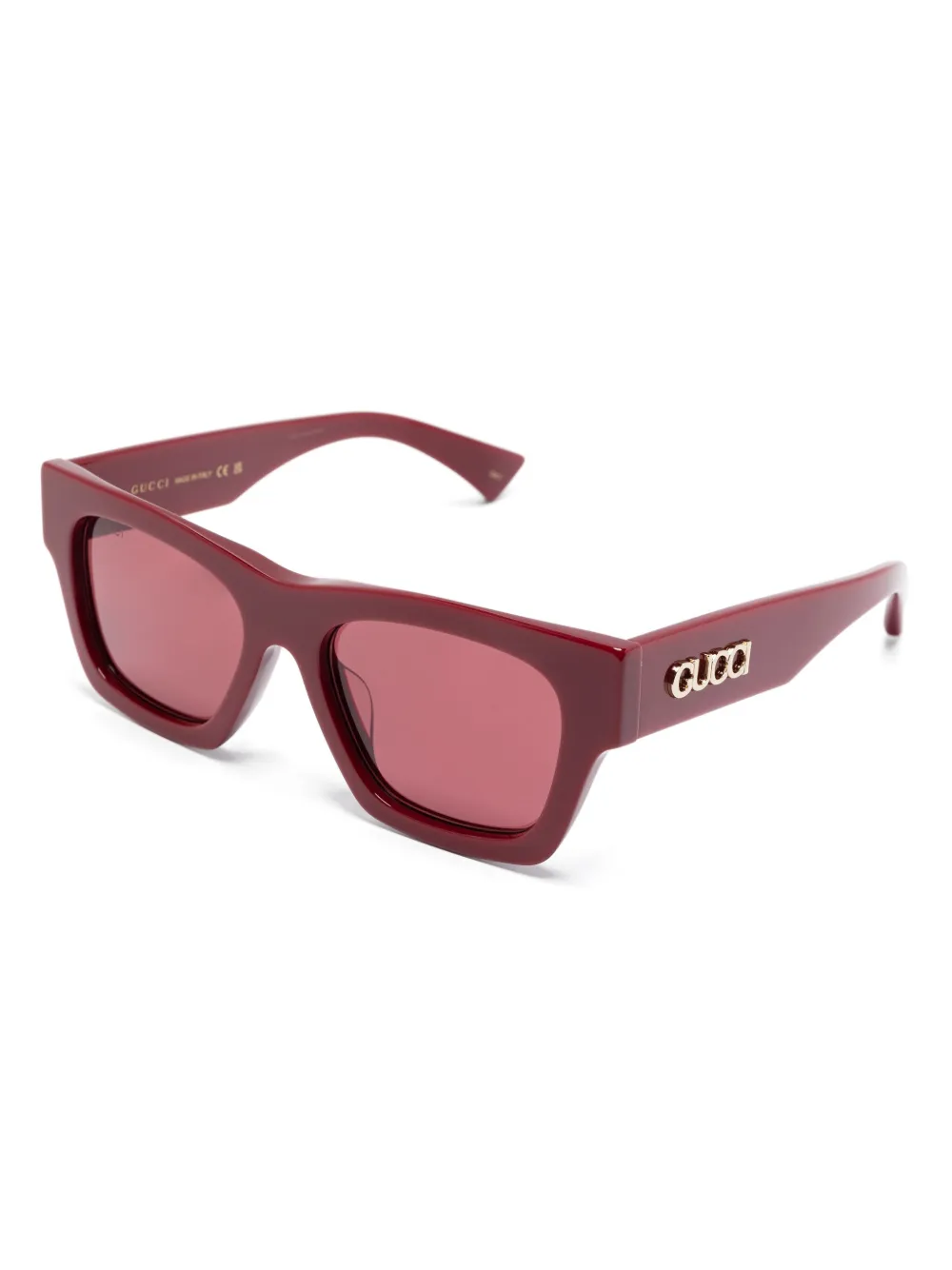 Gucci Zonnebril met logo - Rood
