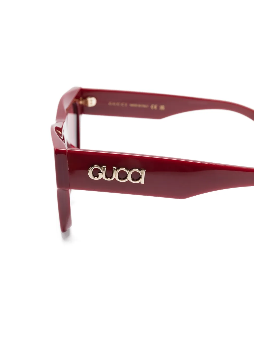 Gucci Eyewear Zonnebril met logo Rood