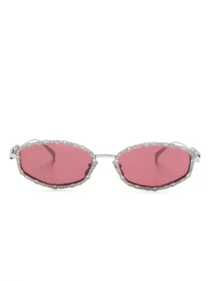 Gucci Eyewear GG ラインストーン サングラス | ニュートラル