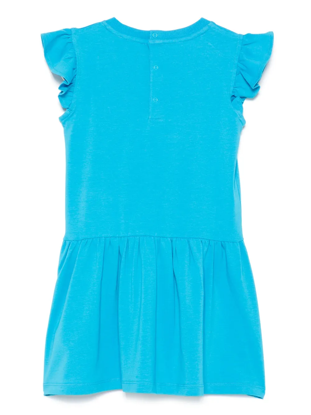 moschinokids Moschino Kids Jurk met logoprint - Blauw