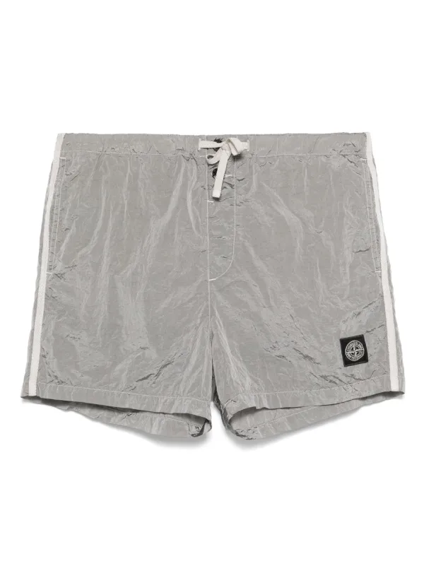 早割 リフト券 Stone Island ロゴ トランクス水着 | グレー | FARFETCH JP パンツ