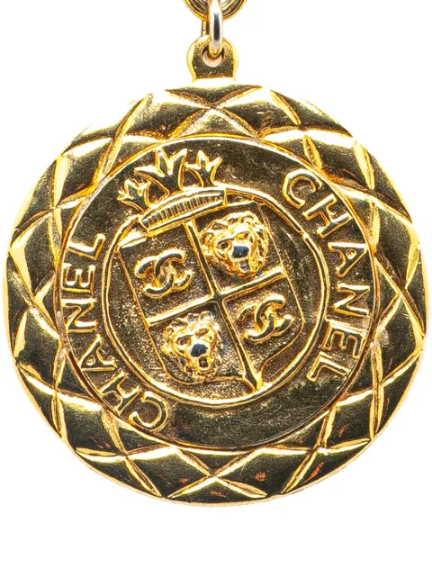 CHANEL Pre-Owned 1970-1980 vergoldete Halskette mit Medaillon-Anhänger
