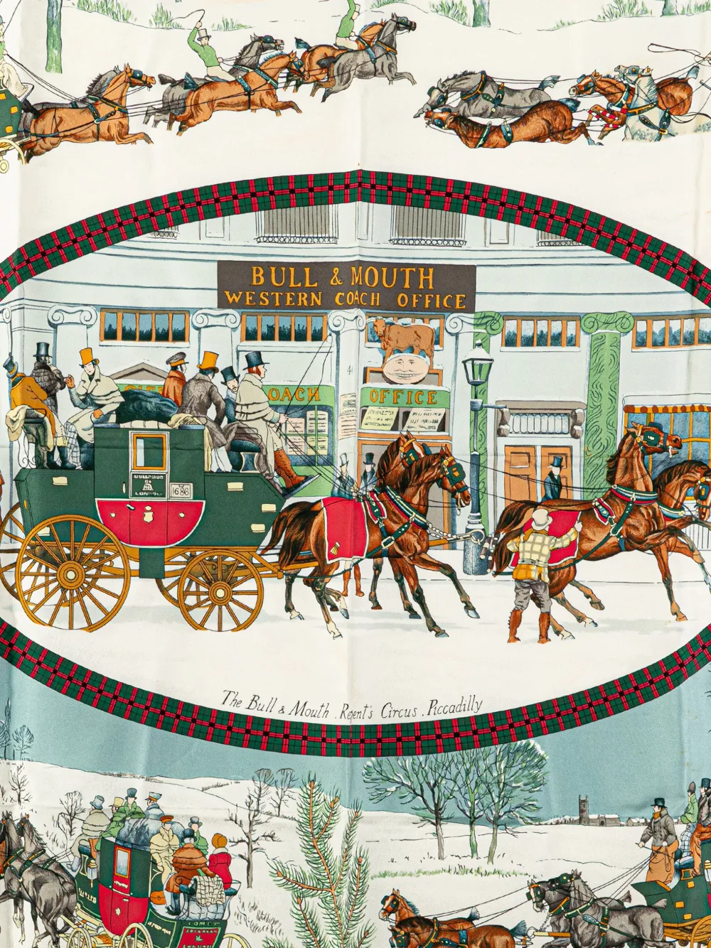 Hermès Pre-Owned 20th Century Bull & Mouth Western Coach Office Silk Scarf scarves | Image 2