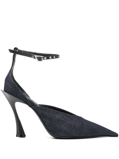 Mugler 95mm denim mules