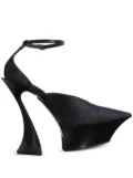 Mugler denim ankle-strap mules - Blue