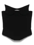Mugler sleeveless corset top - Black