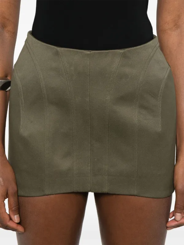 【関税込み】Mugler カーキ テーラード ミニスカート Mugler テーラード ミニスカート | グリーン | FARFETCH JP