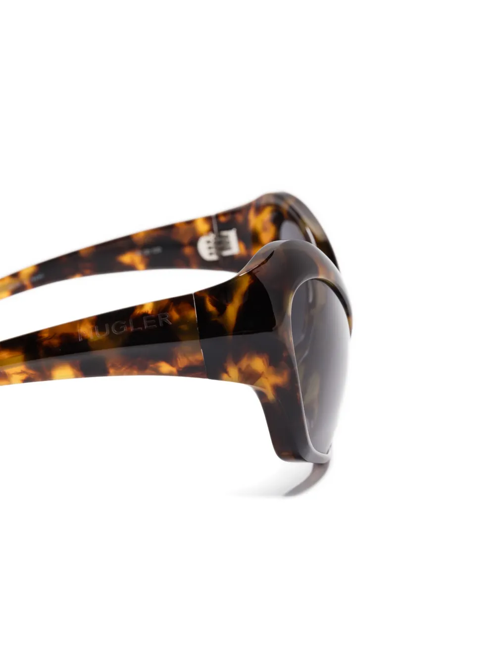  Mugler Cat-eye Frame Tortoiseshell-pattern Sunglasses - Brown 