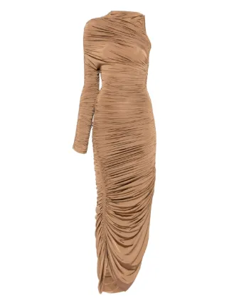 mugler brown dress mocha brown scarf power dress main image 1