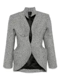 Mugler dotted spiky-neckline jacket - Grey