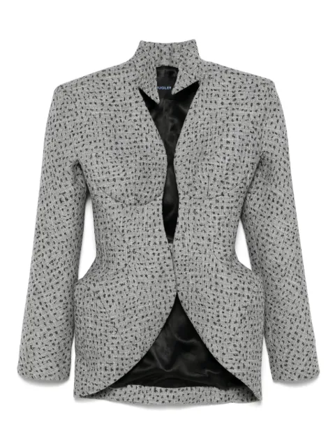 Mugler dotted spiky-neckline jacket