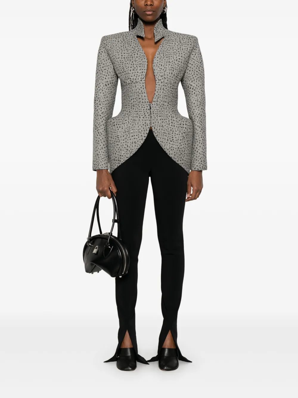 Mugler chamarra con cuello de pico | Chamarras ajustadas | Image 2