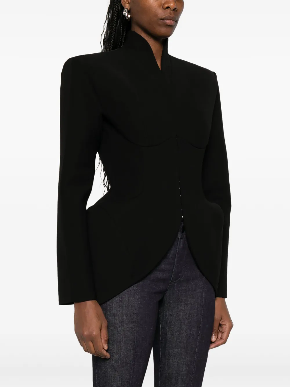 Mugler Jack met print Zwart