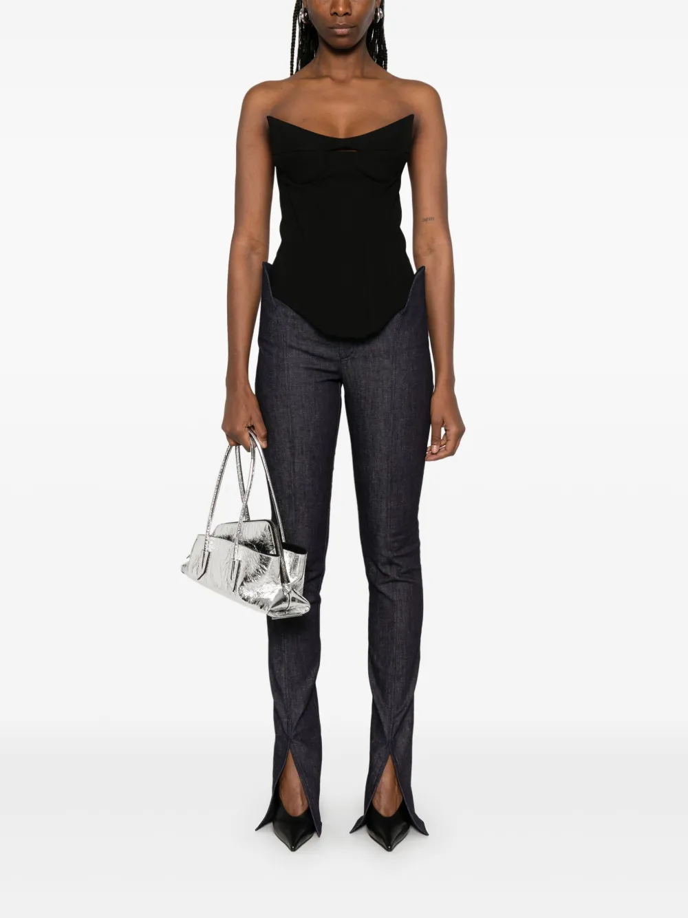 Mugler Jeans met split in de enkels - Blauw