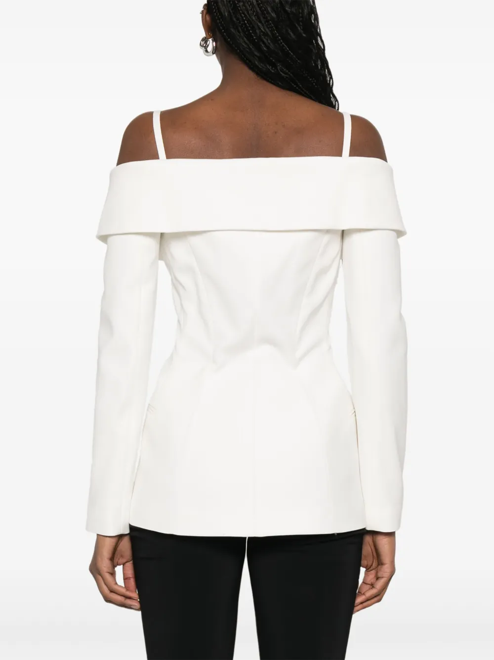 Mugler Getailleerd jack Wit