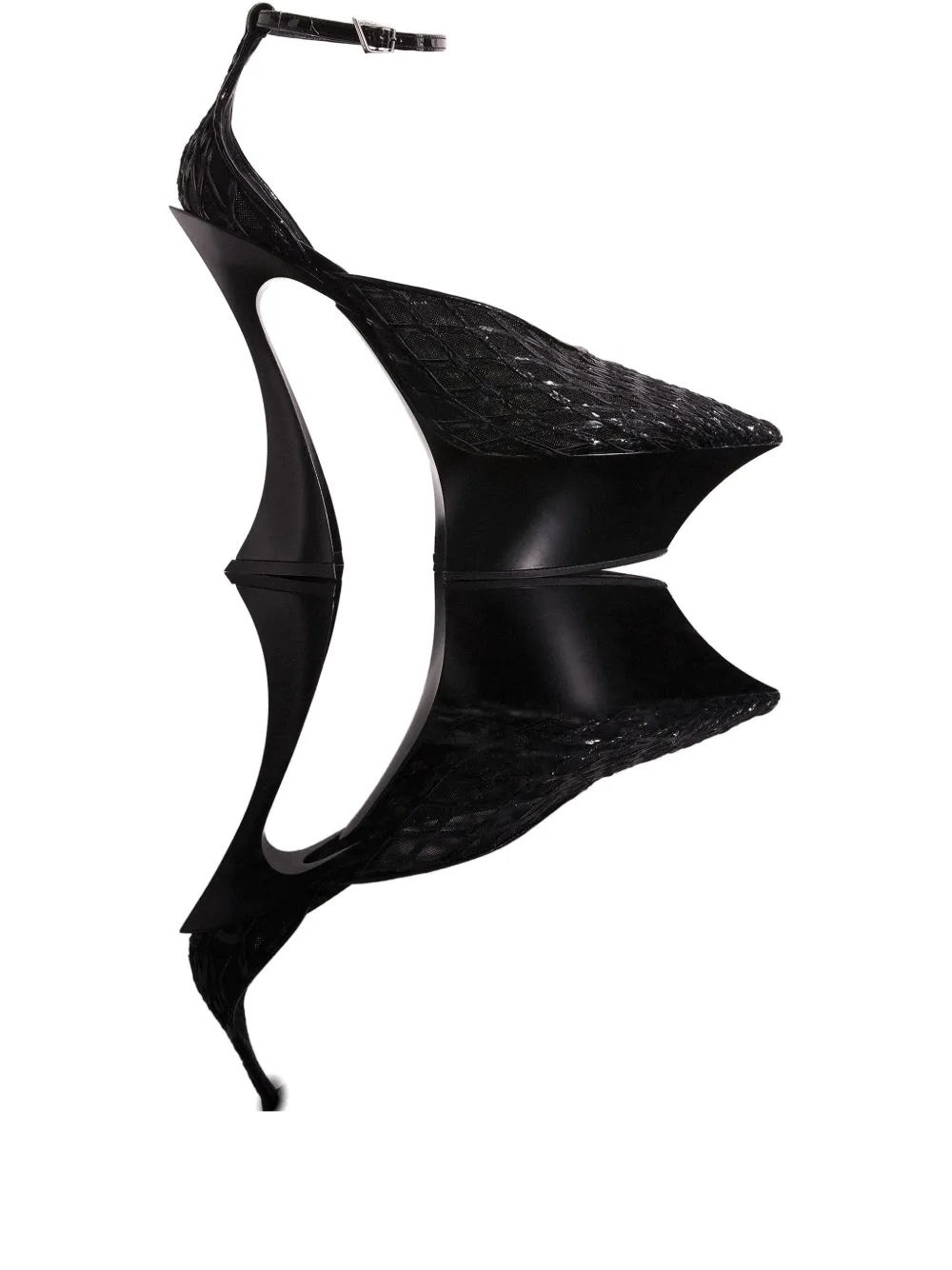 Mugler Embellished Sculpted Mules In Black