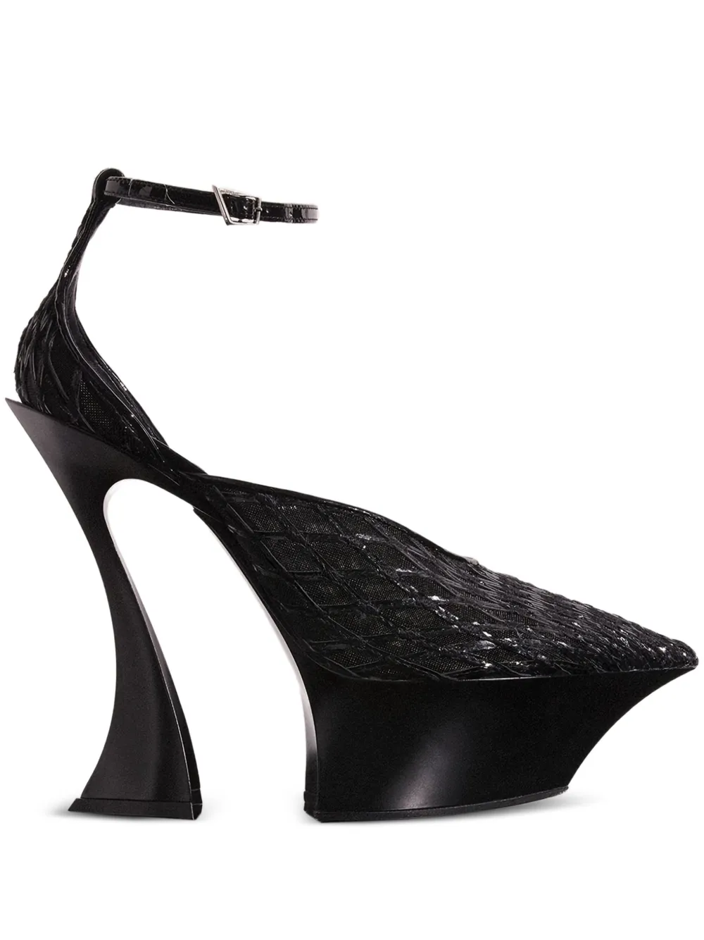 Mugler embellished sculpted mules Black