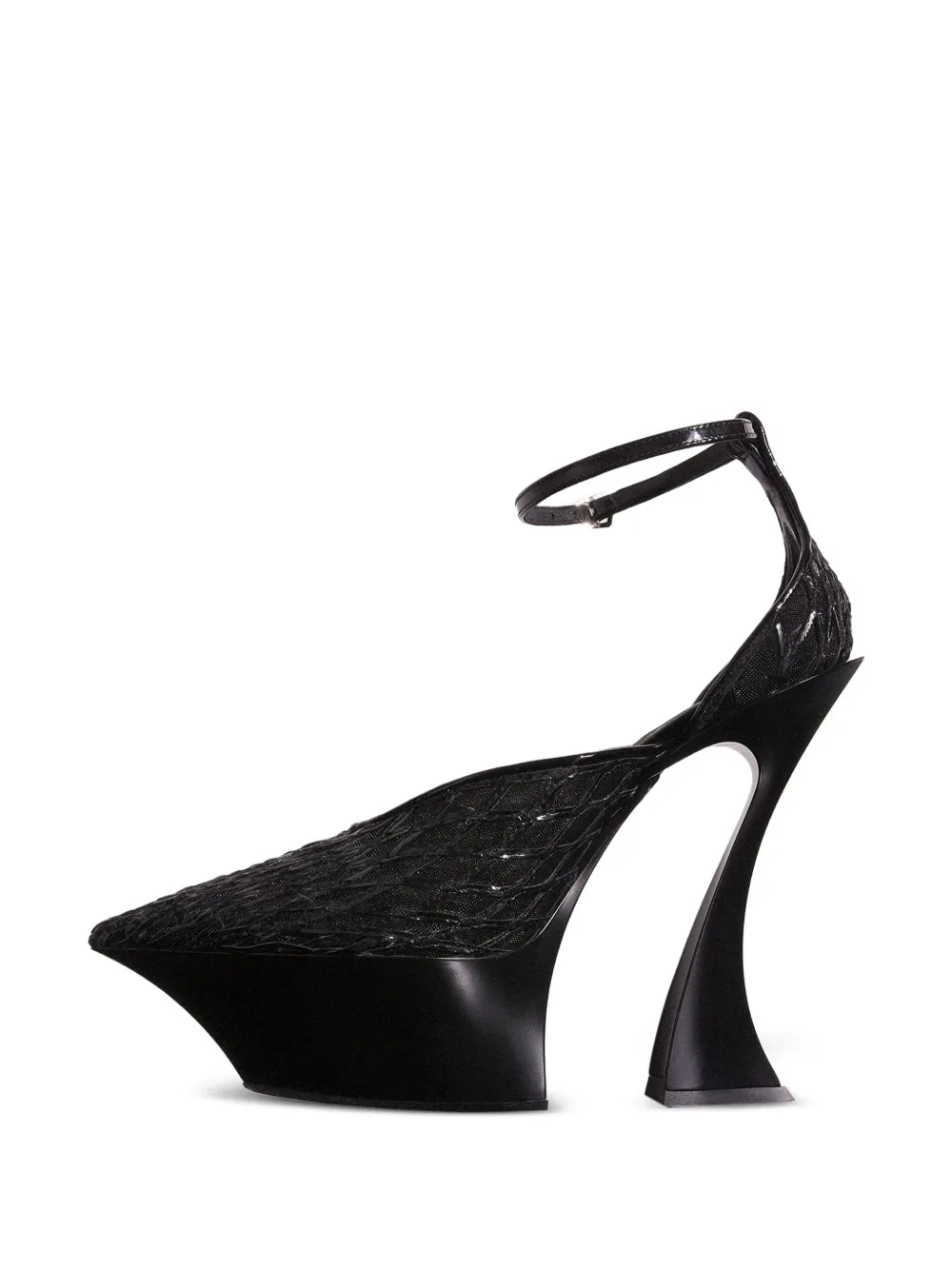 Mugler embellished sculpted mules Black