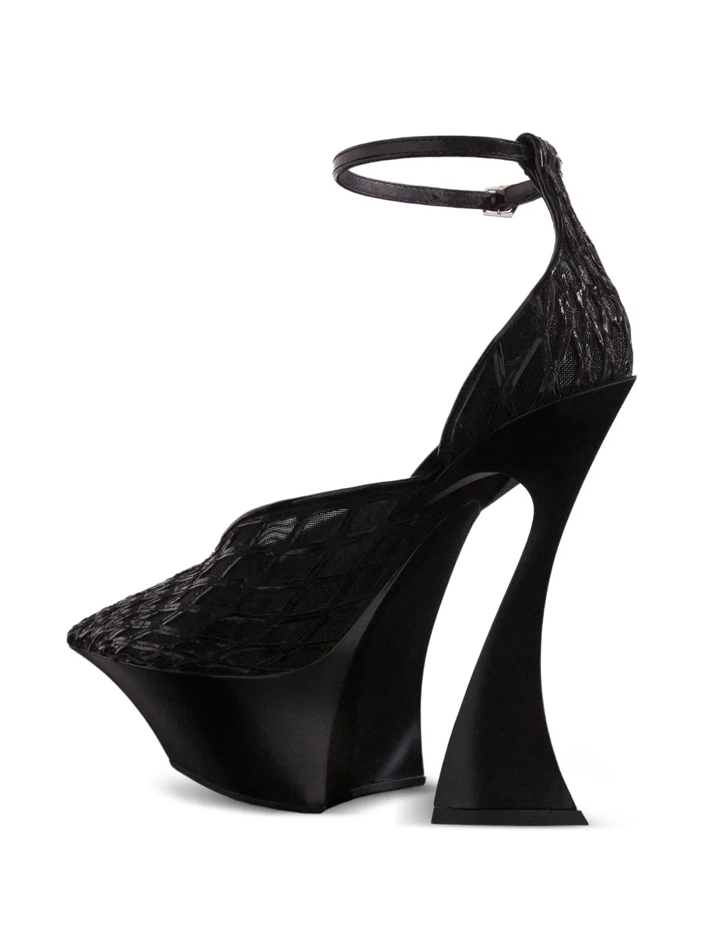 Mugler embellished sculpted mules Black