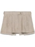 PNK lurex-detail mini skirt - Brown