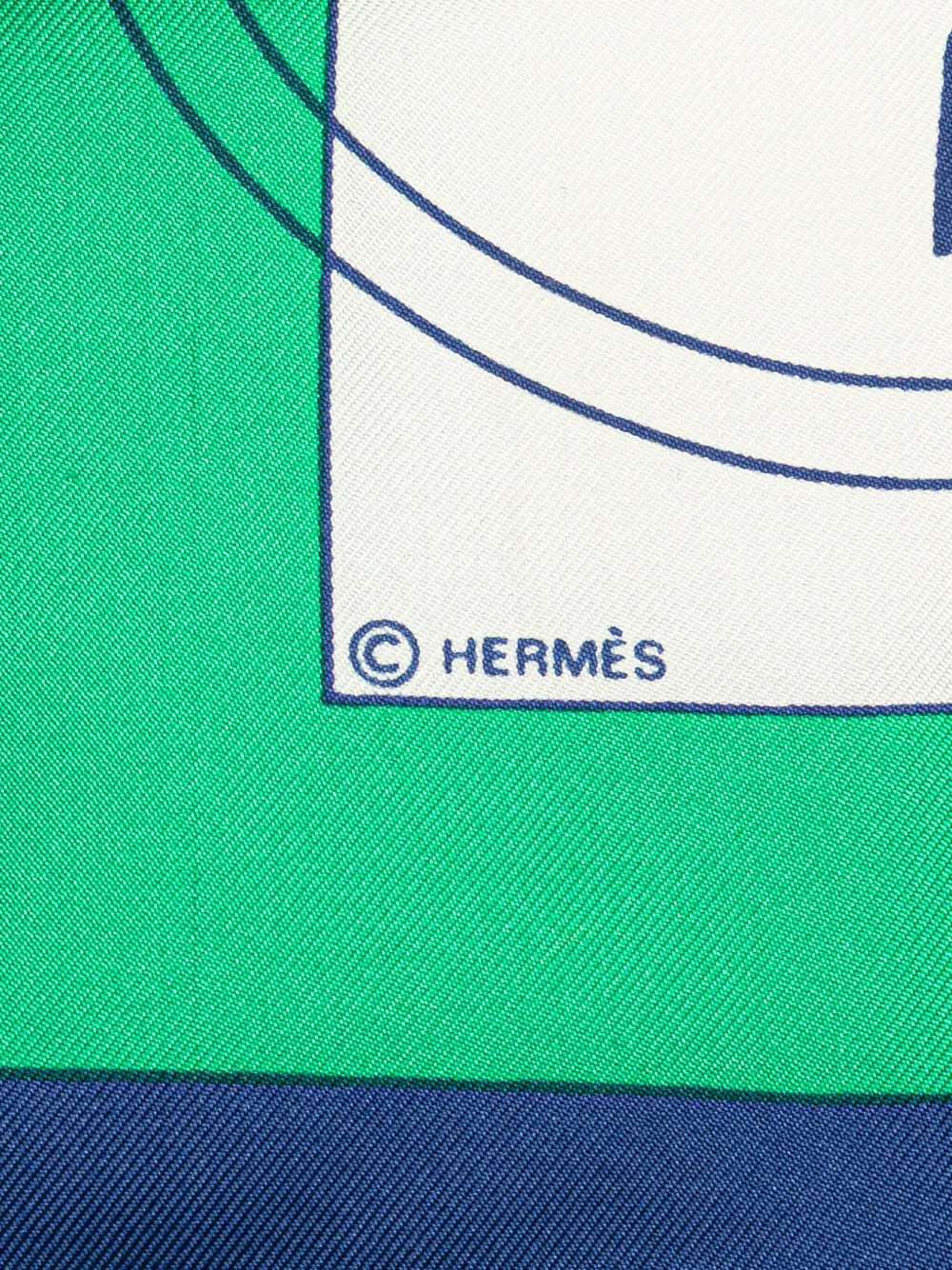 Hermès Pre-Owned 20th Century Ex Libris Silk Scarf scarves - Groen