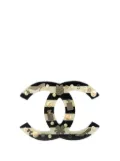CHANEL Pre-Owned 2006 CC Resin Faux Pearl Charms Brooch costume brooch - Black