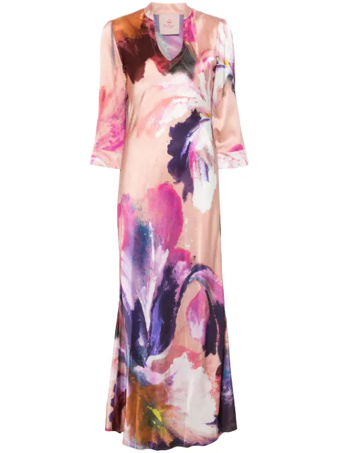 KITAGI vestido largo de satén