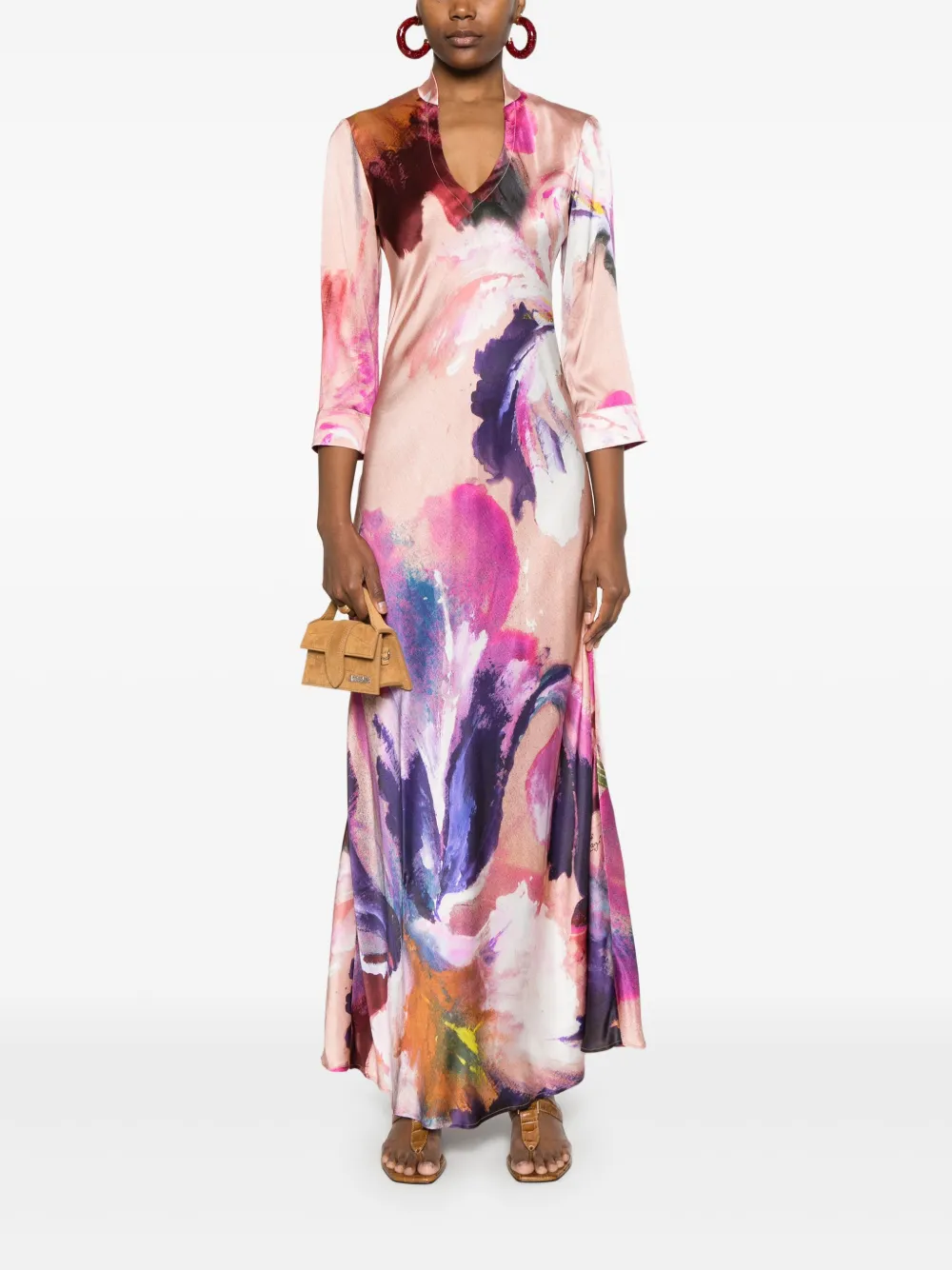 KITAGI Satijnen maxi-jurk - Roze