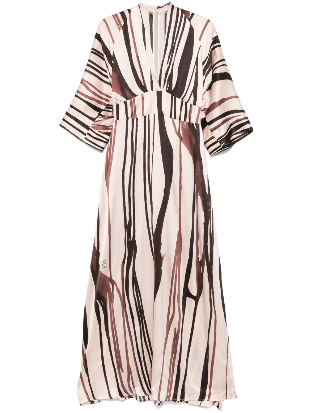 KITAGI robe longue à rayures | rose | Image 1