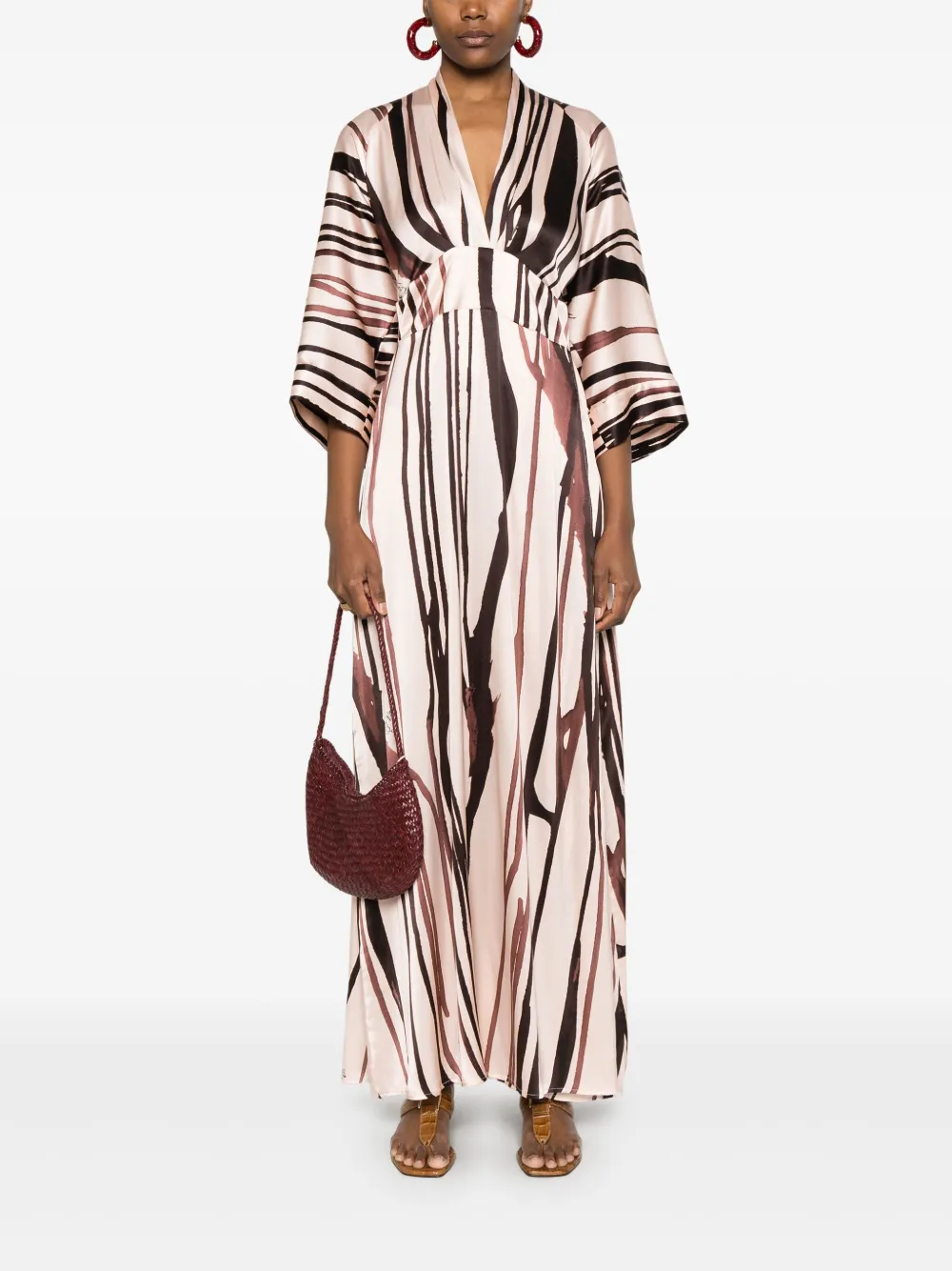 KITAGI Gestreepte maxi-jurk - Roze