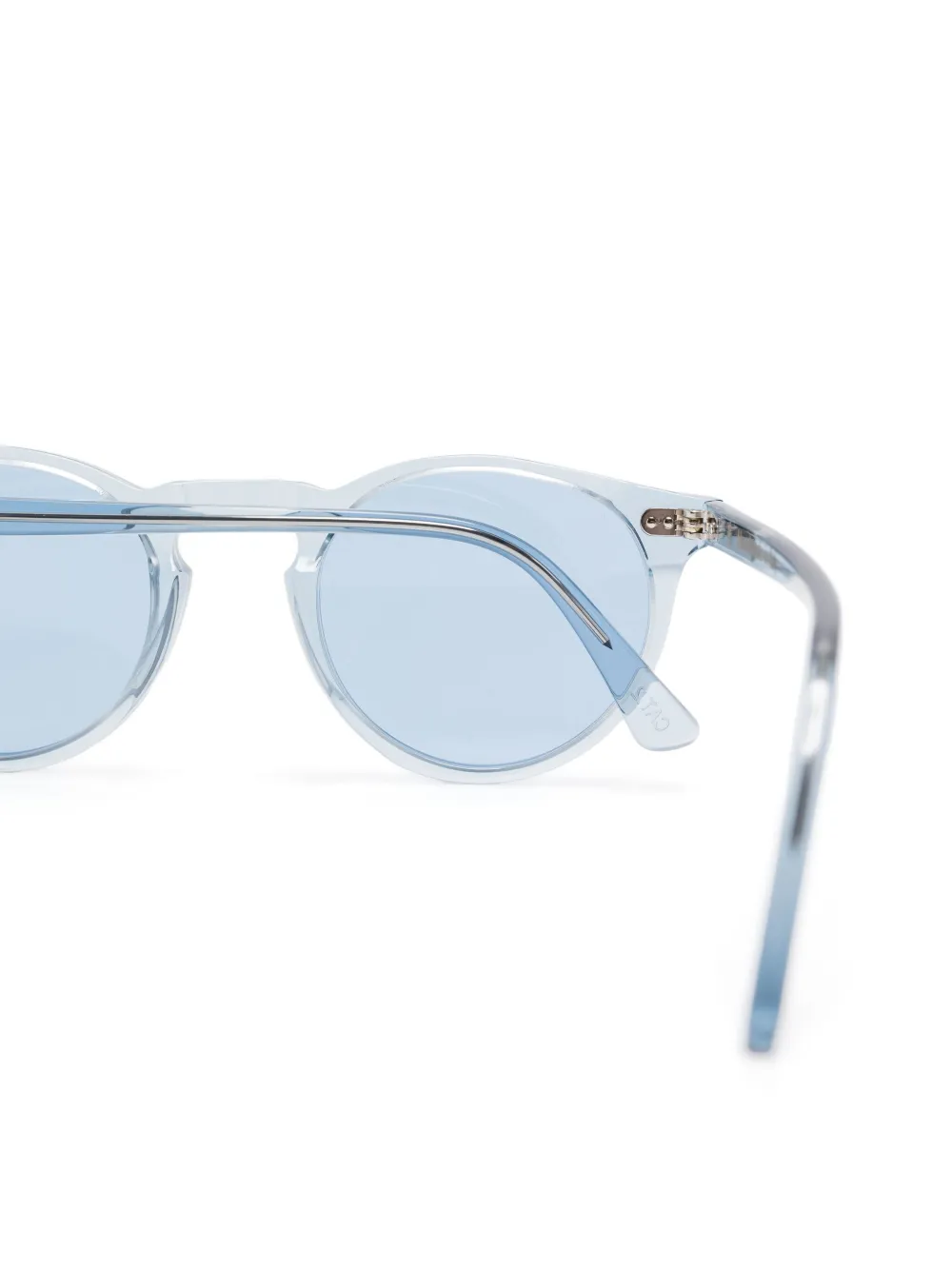 Eleventy Zonnebril met rond montuur Blauw