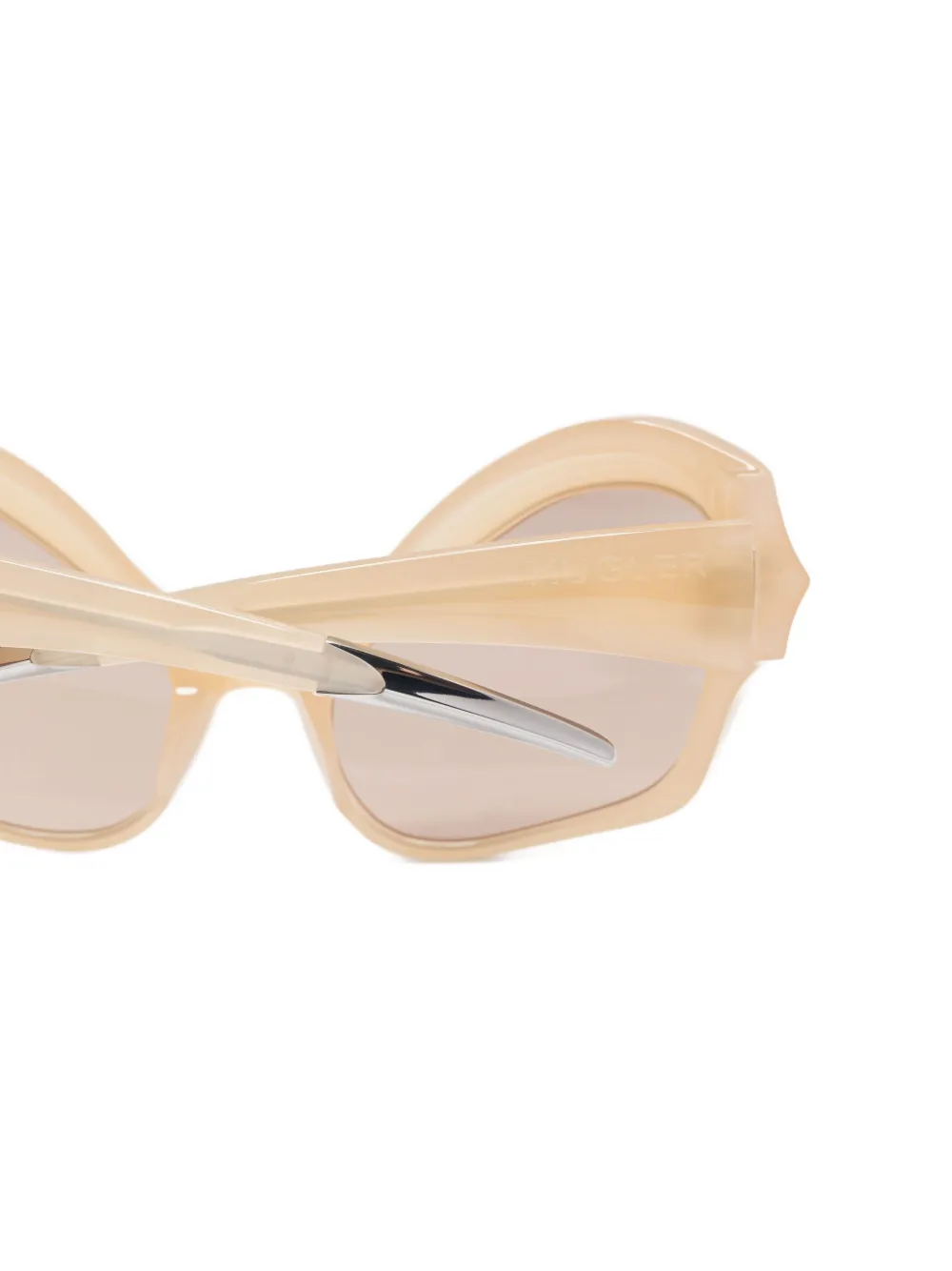  Mugler Cat-eye Frame Sunglasses - Neutrals 