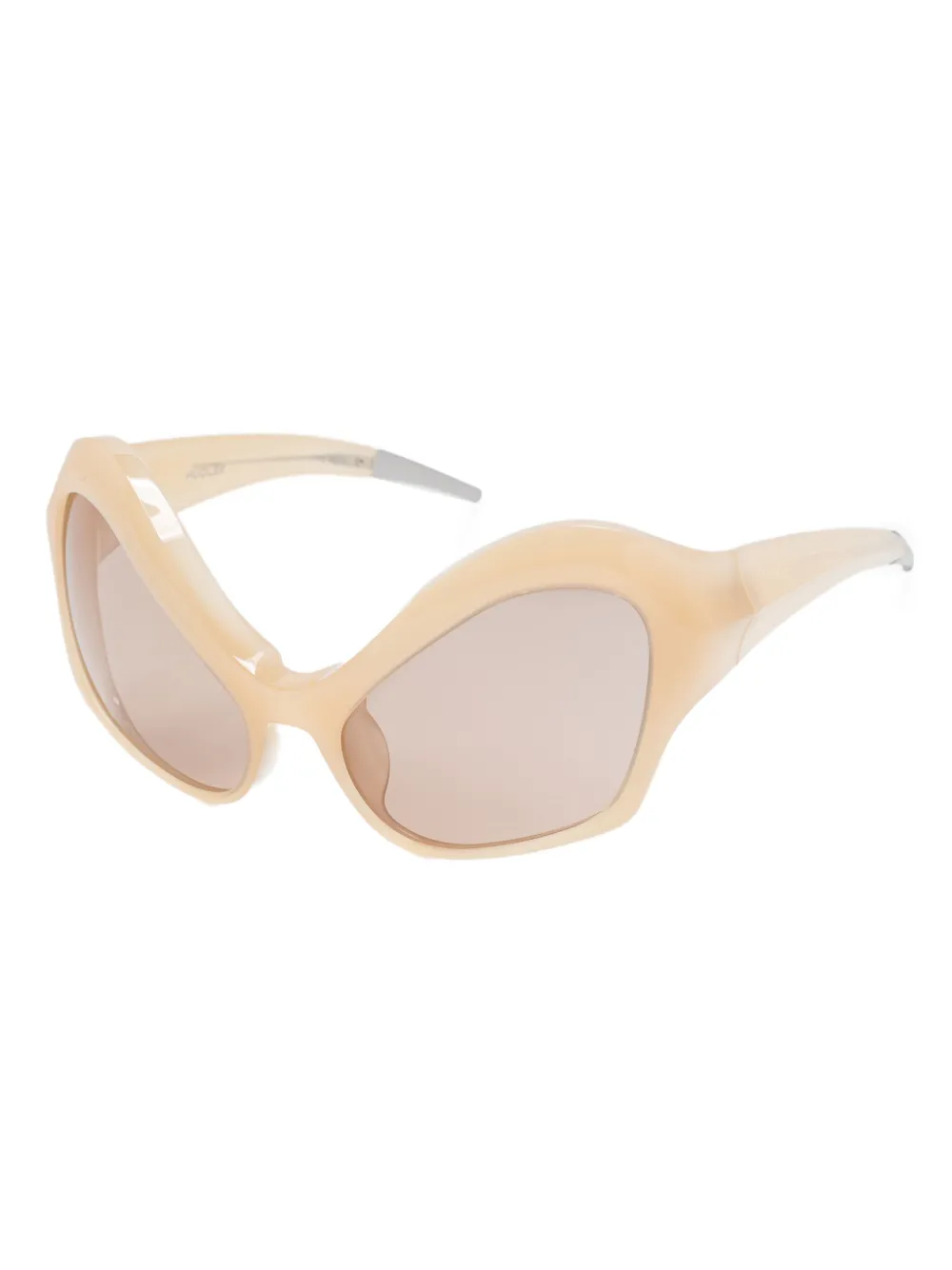 Mugler Zonnebril met cat-eye montuur - Beige