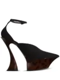 Mugler 95mm ankle-strap sculpted-heel mules - Brown