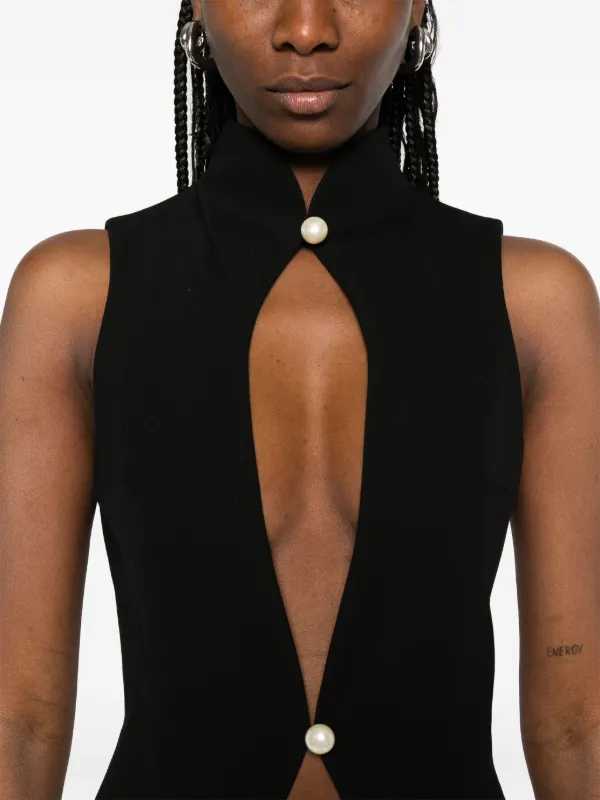 【Mugler】 Drapedカットアウトミニドレス Mugler カットアウト ミニドレス | レッド | FARFETCH JP
