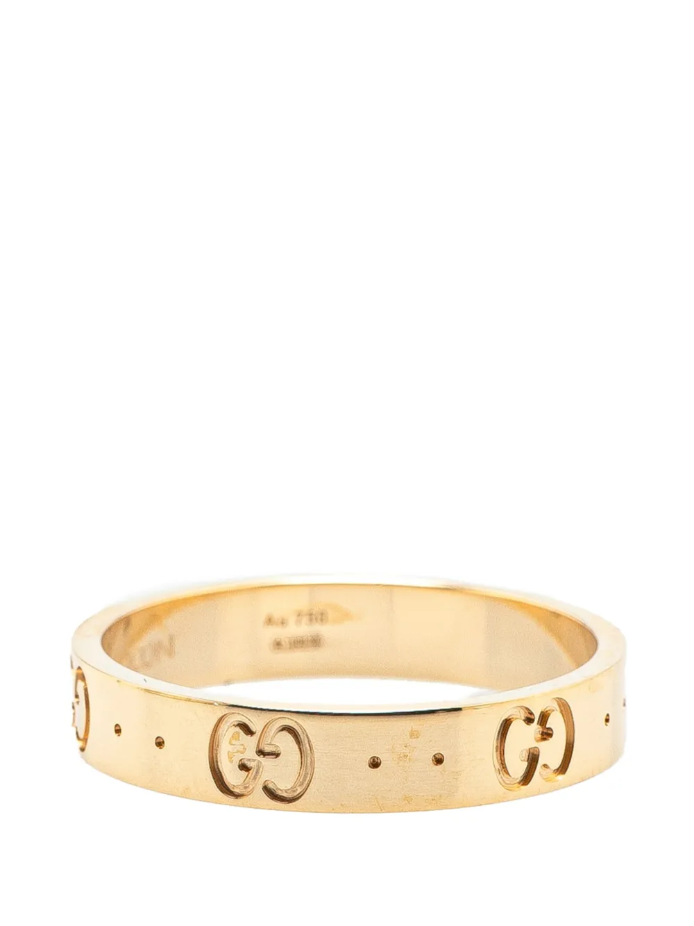 Gucci Pre-Owned 2000-2024 18K Yellow Gold Icon Thin Ring costume ring - Goud