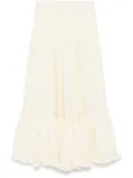 PNK ruffled-hem maxi skirt - Yellow