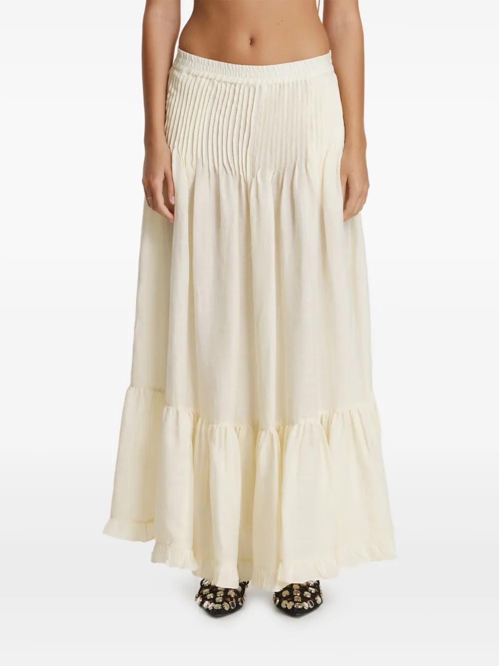 PNK falda larga con volantes | amarillo | Image 1