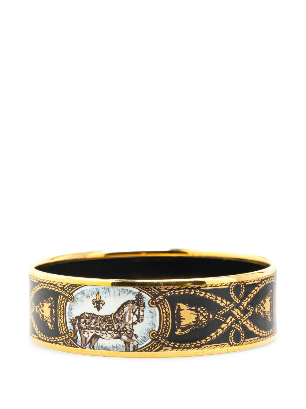 Hermès Pre-Owned brazalete 20th Century Wide Grand Apparat Enamel Bangle 65 | Image 2