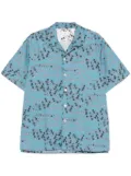 PS Paul Smith Jasmine-print short-sleeve shirt - Blue